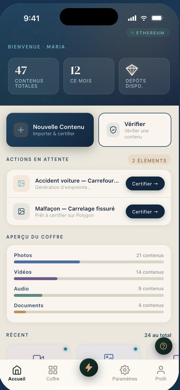 Scealia app screen 1